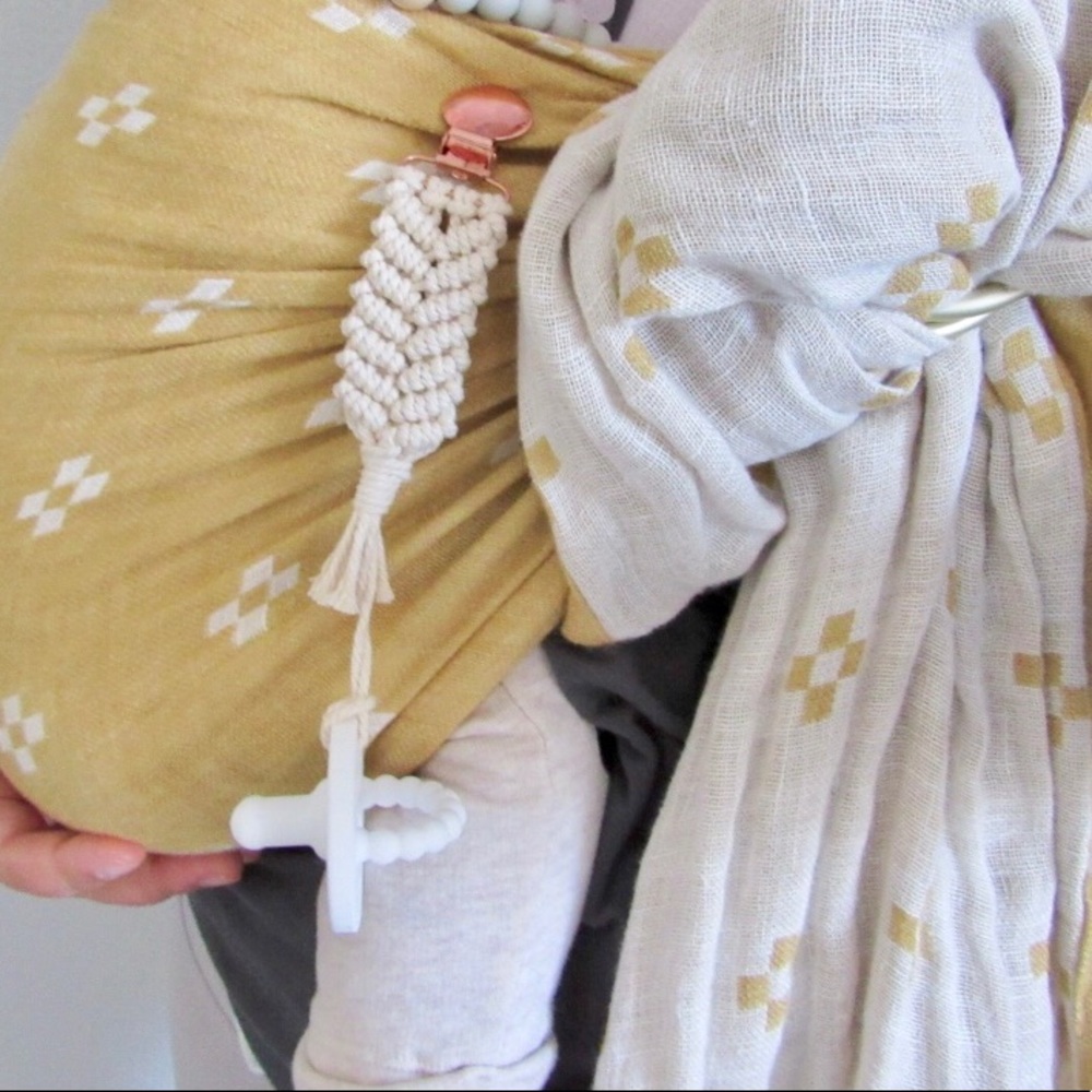 Handmade Macramé Pacifier Clip
